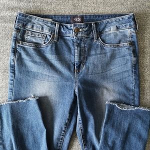 NYDJ Sheri High Waist Raw Hem Slim Ankle Women's Jeans sz 10